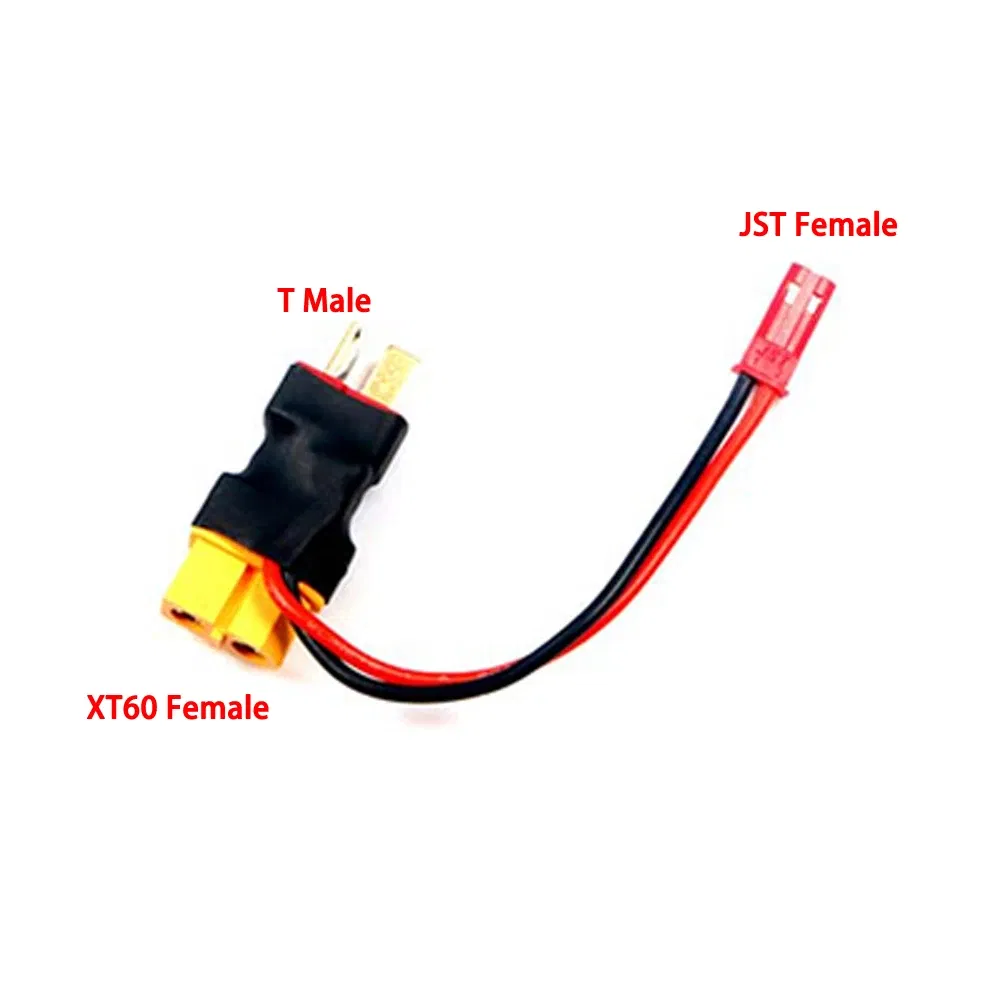 Color: Dark Grey - 1pcs XT60 XT T plug Female to Male JST Male / Female Adapter For RC Helicopter Quadcopter LiPo Battery Plug Connector