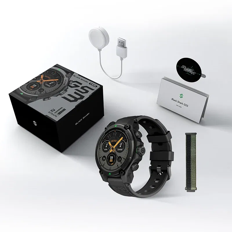 Color: Silver, Ships From: CHINA - [World Premiere]Blackshark GS3 Smart Watch Global Version 1.43"AMOLED Display GPS Satellite Positioning 21 Day Life 5ATM
