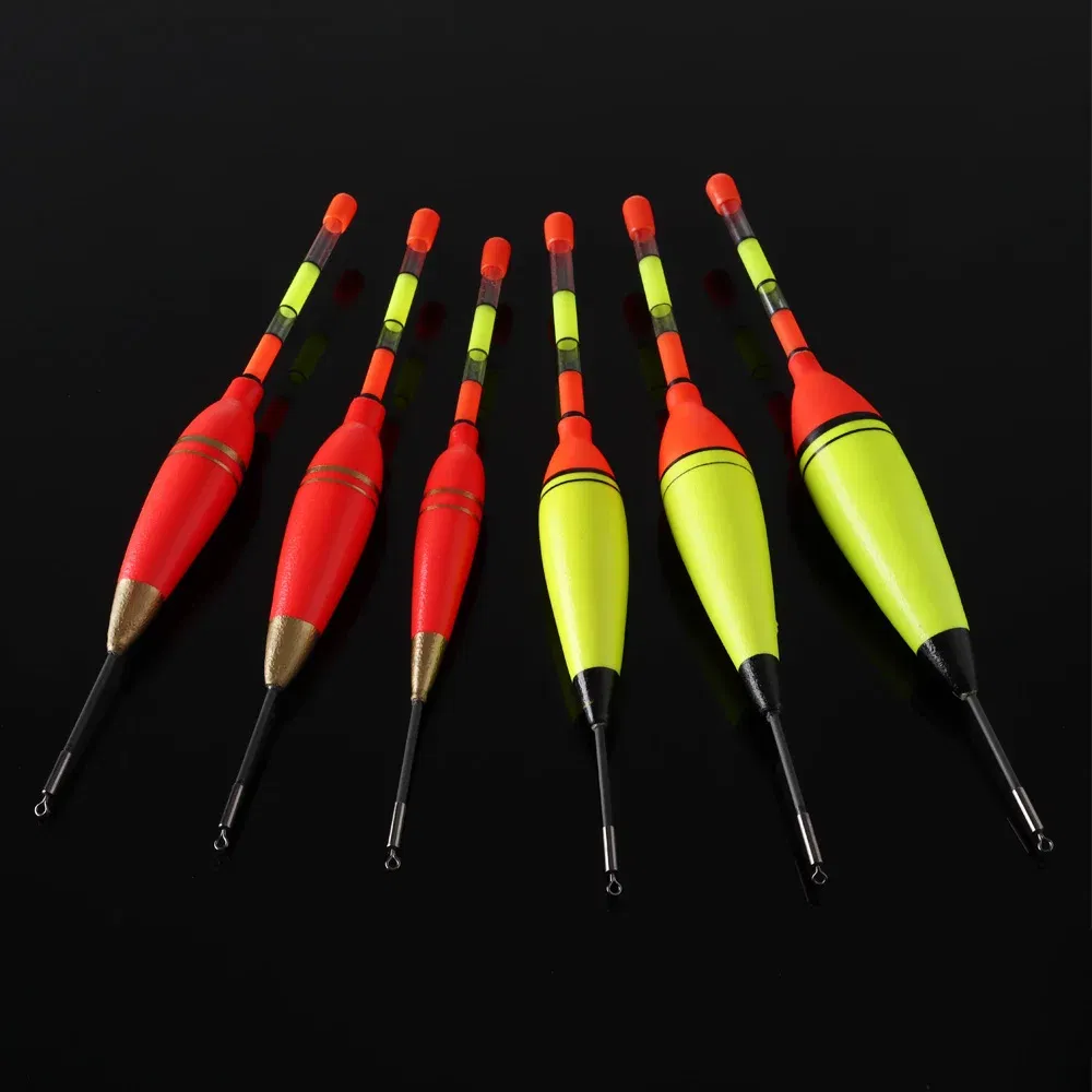 Color: Yellow - 5g/8g/10g/15g/20g/30g EVA Foam Luminous Fishing Float High Quality Plastic Long Vertical Night Lighting Fishing Floats Bobber