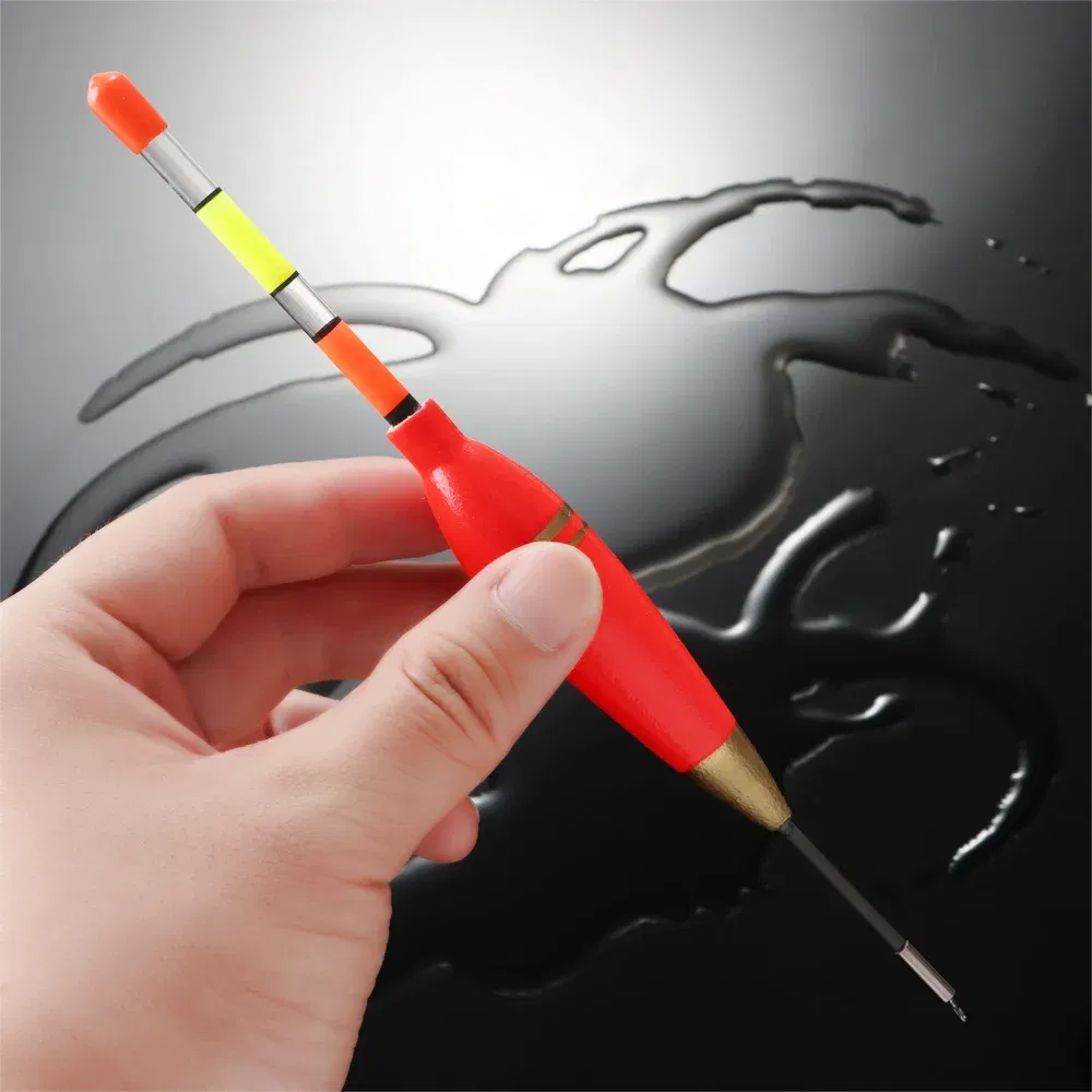 Color: Yellow - 5g/8g/10g/15g/20g/30g EVA Foam Luminous Fishing Float High Quality Plastic Long Vertical Night Lighting Fishing Floats Bobber