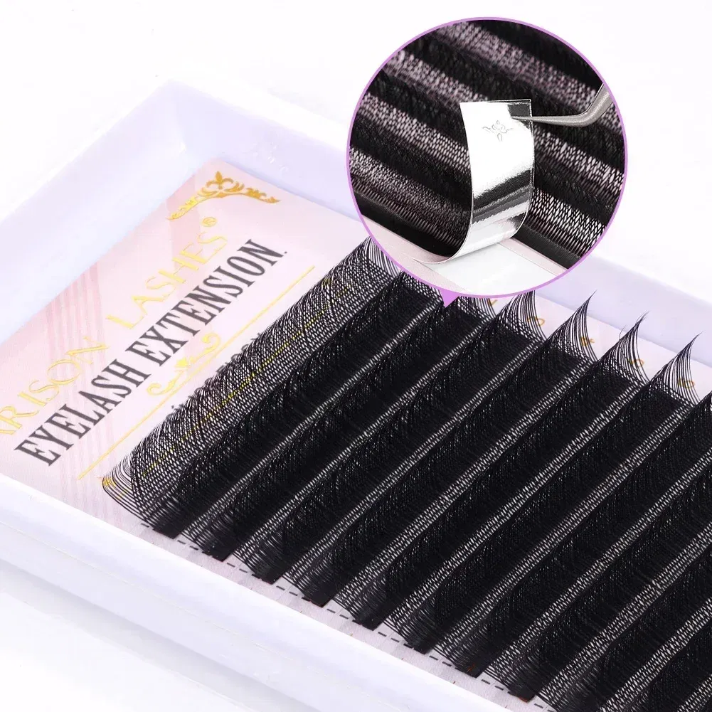 Color: Other, Curl: D, Thickness: 0.07mm, Length: 9mm - ARISON YY Lashes and 3D/4D/5D W Shape Lashes Brasileiro Premade Volume Eyelashes Extension Soft Thin Easily Grafting Extension