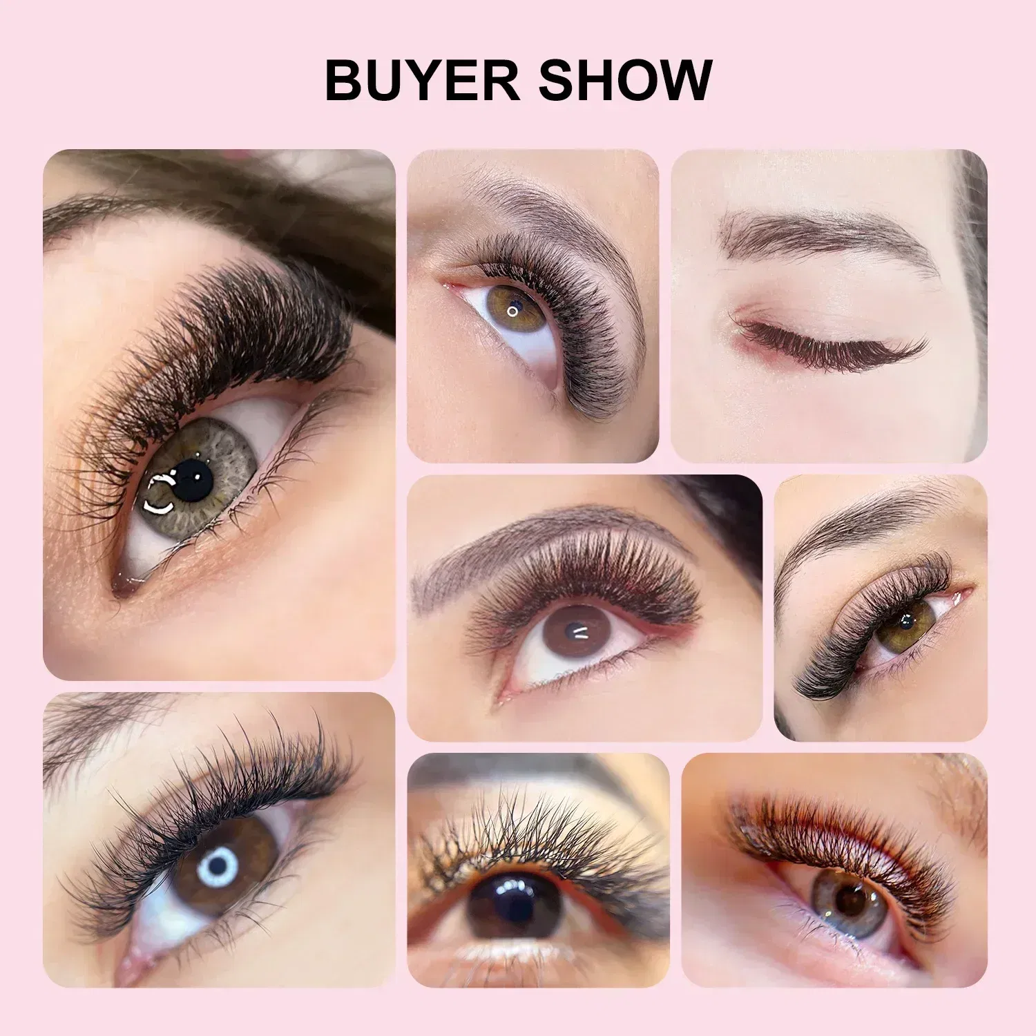 Color: Other, Curl: D, Thickness: 0.07mm, Length: 9mm - ARISON YY Lashes and 3D/4D/5D W Shape Lashes Brasileiro Premade Volume Eyelashes Extension Soft Thin Easily Grafting Extension
