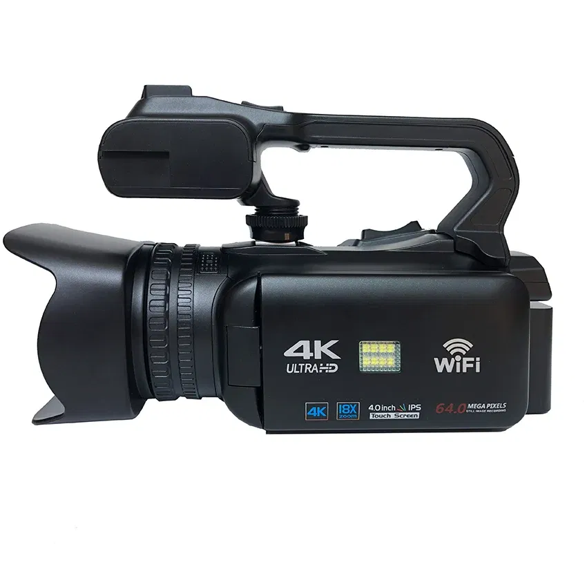 Bundle: Bundle1, Color: WHITE, Ships From: CHINA - Top 4.0"Touch Screen Digital Video Camera YouTube Camcorder 4K Ultra HD camera 64MP Streaming Camera
