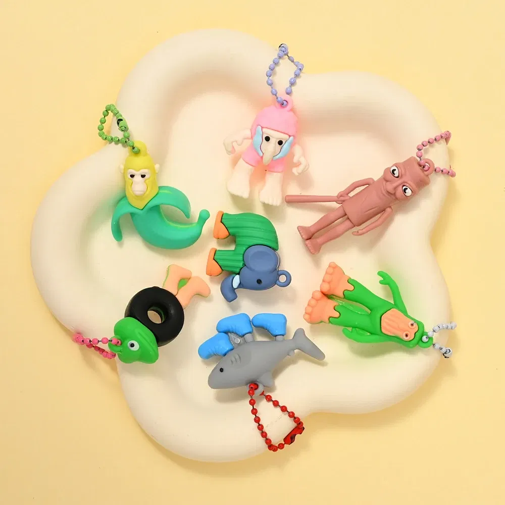 Color: GRAY - NEW Italian Brainrot Blind Box Tungtungtung Sahur Tralalelo Tralala Brr Brr Patapim Mini Keychain Pendant Blind Box Toys Gift