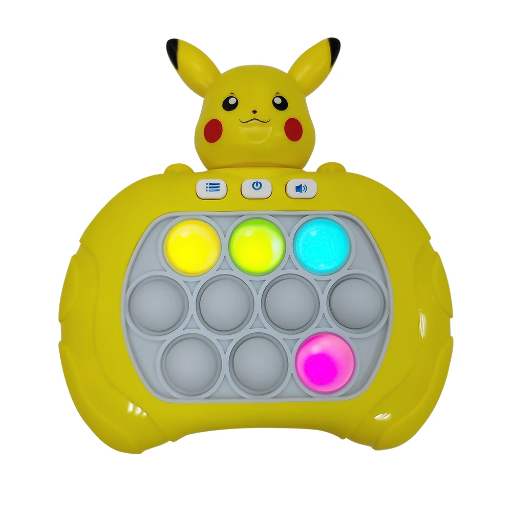 Color: Palm Green - 2024 New Pikachu Quick Push Game Pop Up Fidget Bubble Electronic Pop it Pro Game Light AntiStress Toys For Adult Kids Gift 2024