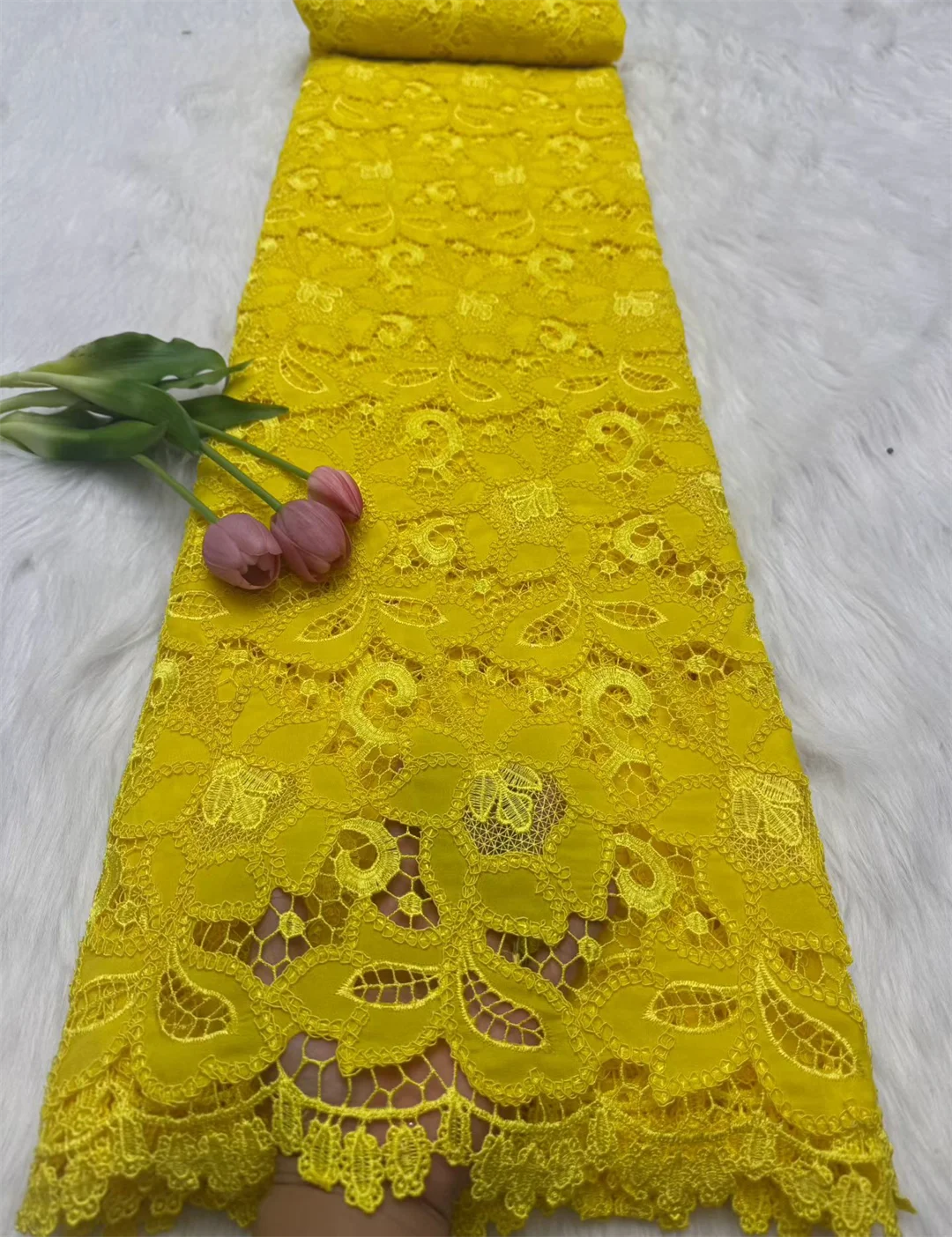 Color: BROWN, Width: 120cm, Length: 5 yards - 2026 High-Quality Nigerian Tulle Lace Fabric for Wedding Dress Embroidery Sequins Party Guipure Chiffon Sewing