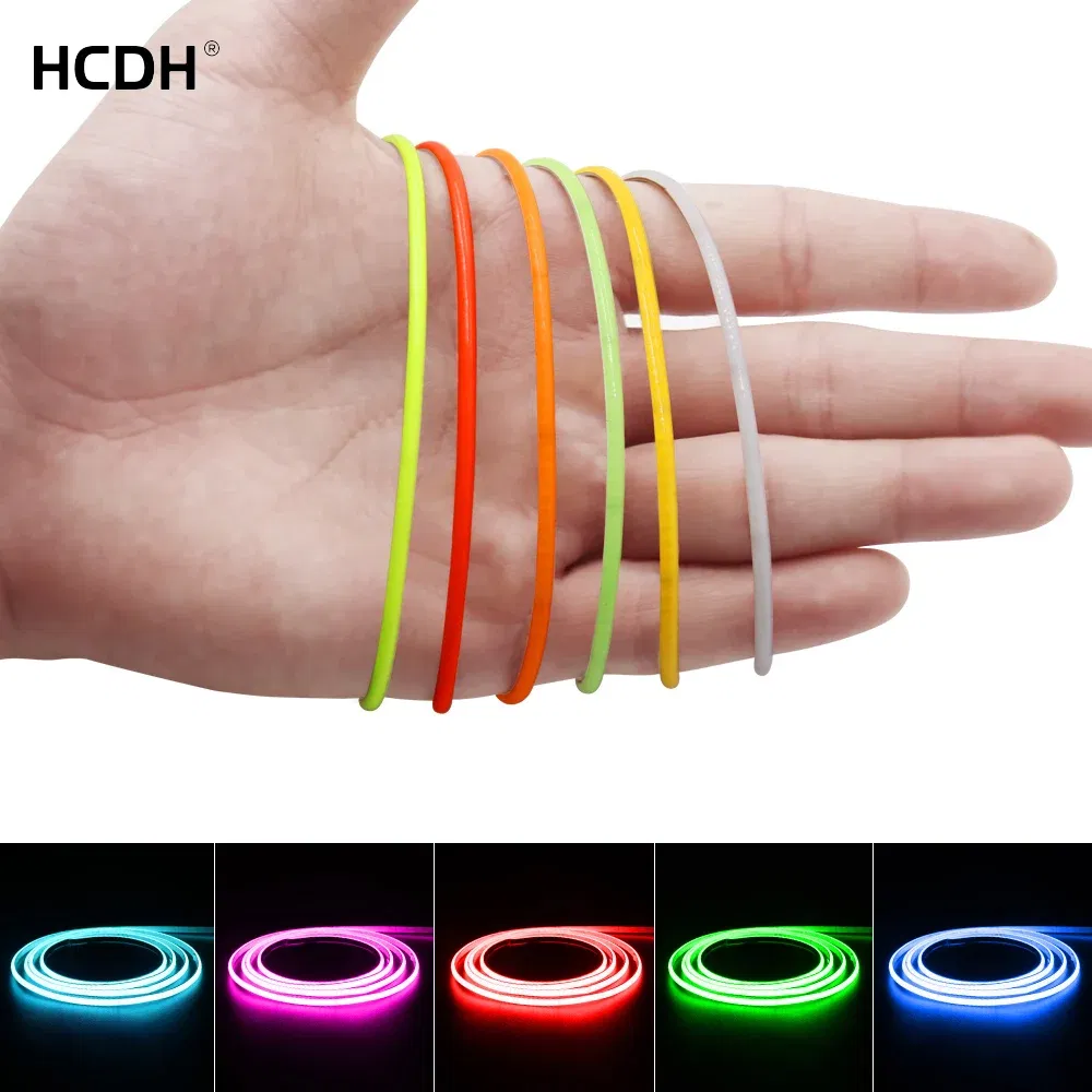 Emitting Color: Emitting Color3, Color: Yellow, Length: 4 m - 2.7mm Ultra Slim COB LED Strip Lights 480LEDs/m Flexible Linear Light Tape Diode Ribbon Backlight Red Amber Purple Car Dimmable