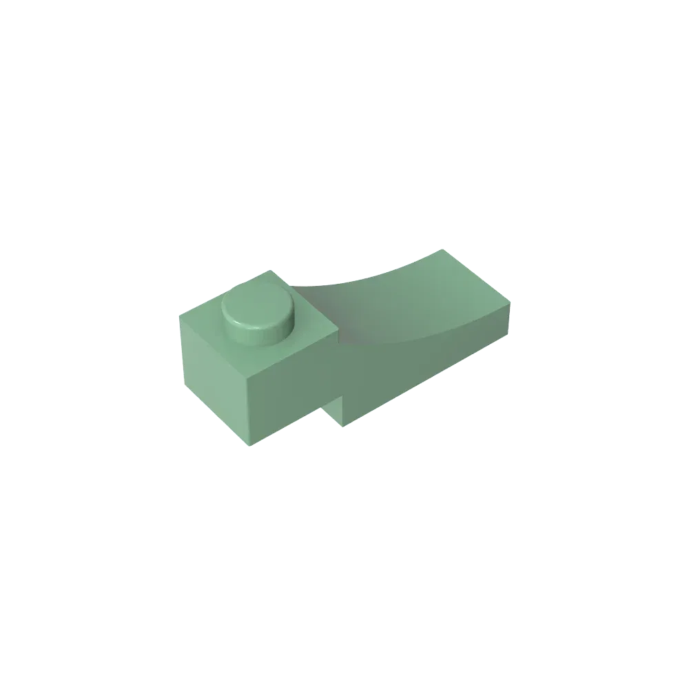 Color: RED - Gobricks GDS-2183 Brick Curved 3 x 1 with 2/3 Inverted Cutout compatible with lego 70681 Assembles Building Blocks