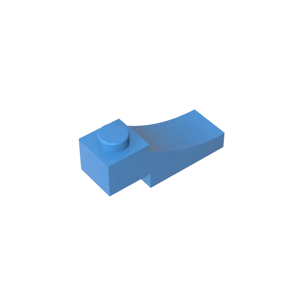 Color: RED - Gobricks GDS-2183 Brick Curved 3 x 1 with 2/3 Inverted Cutout compatible with lego 70681 Assembles Building Blocks