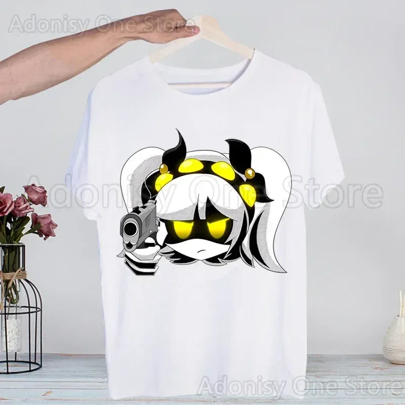 Color: Ivory, Size: XXXL - Murder Drones Fashion Man Tshirt Summer Fashion T-shirt Casual White Funny Cartoon Print T-shirt Hip Pop Tops tee