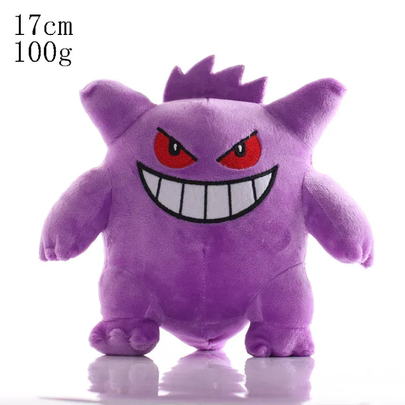Color: Fluorescent Green - Cute Pokemon Plush Toy Pikachu Rowlet Charizard Larvitar Squirtle Slowpoke Dratini Spinda Soft Stuffed Doll Kids Christmas Gift