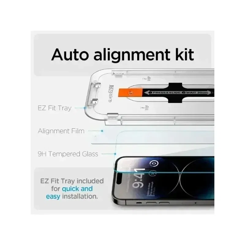 Color: green - BX -Sp-gen tempered glass ForIPhone 15 Pro Max/15/16 Pro Max s24 ultra GLAS.tR EZ Fit Auto Tray HD for iPhone Screen Protector