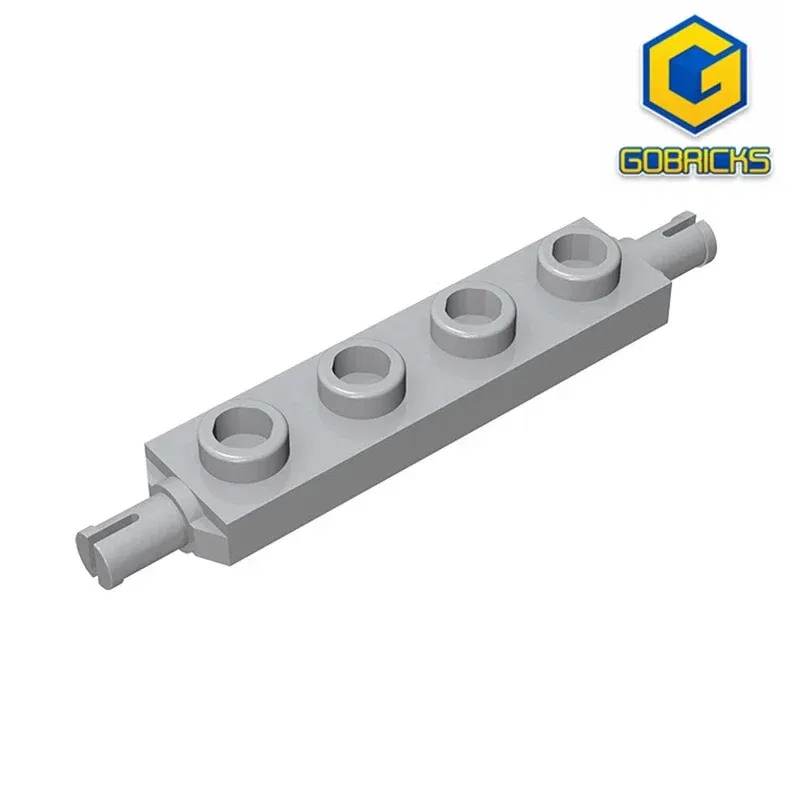 Color: Light Grey - Gobricks GDS-1067 Plate, Modified 1 x 4 with Wheels Holder compatible with lego 2926 toys Assembles Building Blocks Technical