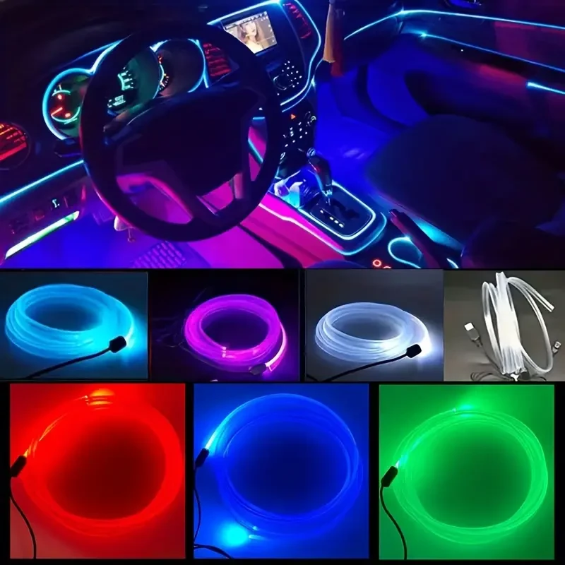 5 Meters RGB Car Interior Lights  USB Control