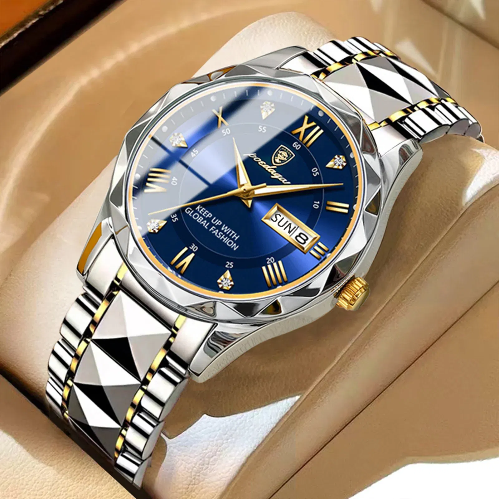 Color: Silver - POEDAGAR Top Luxury Men Quartz Watch For Men Sports Waterproof Luminous Stainless Steel Date Week Men's Watches Male Clock reloj