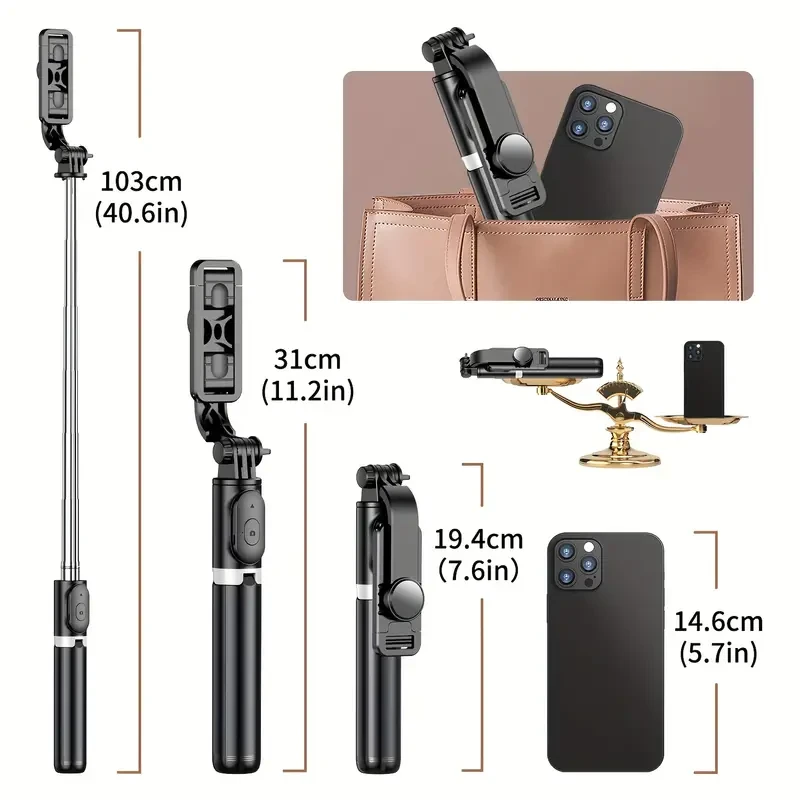 Extendable All-in-1 Smartphone Tripod Stand