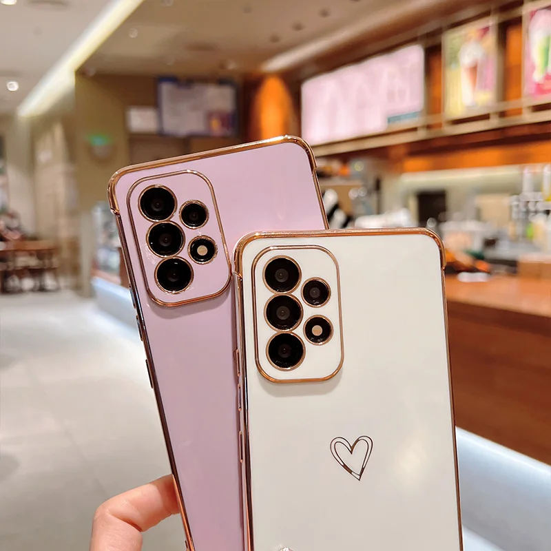 Color: MULTI, Compatible-Phone Models: For iPhone 11, Ships From: CHINA - Electroplating Love Heart Phone Case For Samsung Galaxy S25 S24 Ultra S23 S22 A13 A14 A52 A53 Protect Lens Shockproof Back Cover