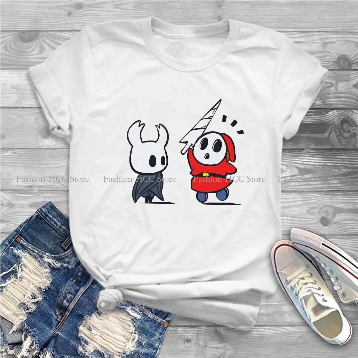 Color: WHITE, Size: XXXL - Shy Guy Classic Unique Polyester TShirt Hollow Knight Game Top Quality Hip Hop Gift Idea T Shirt Stuff