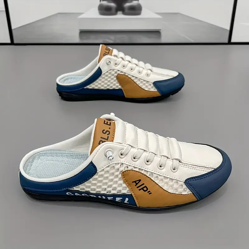 Men's Slip-On Sneakers - Casual & Stylish, Non-Slip, Lightweight with Elastic Closure for All Seasons