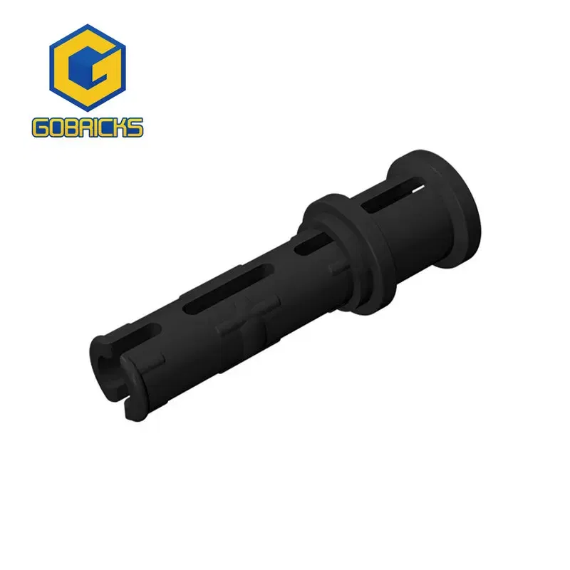 Color: Light Aqua - Gobricks 10PCS Bricks Technical Pin 3L with Friction Ridges Lengthwise and Stop Bush Compatible With 32054 Assembles Block