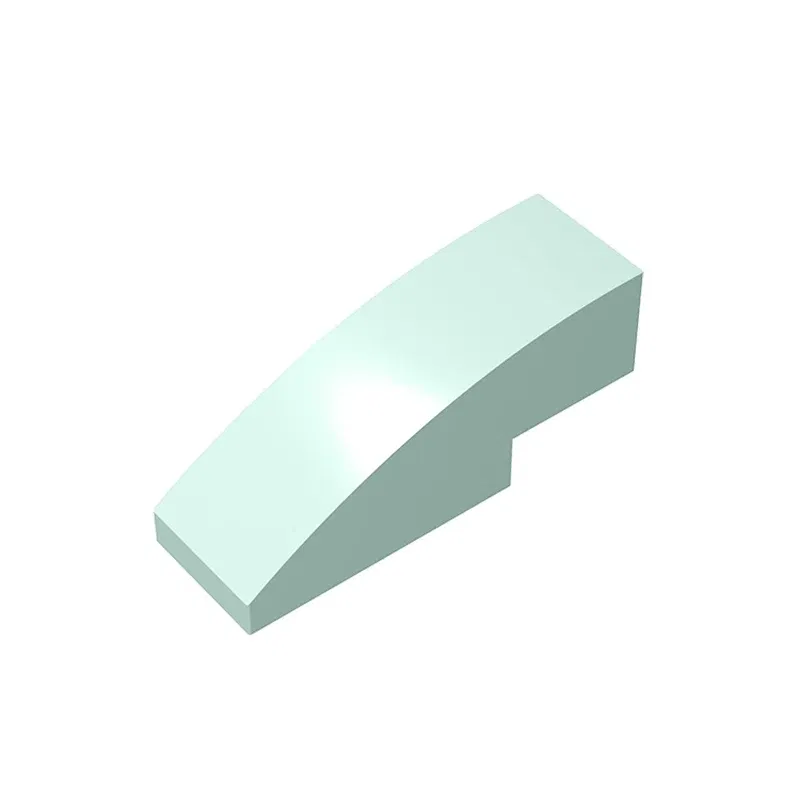 Color: SKY BLUE - Gobricks 10PCS Assembles 50950 3x1 curved oblique brick Building Blocks Bricks Bulk Model City Classic Toy Boys Girls Kids Gift