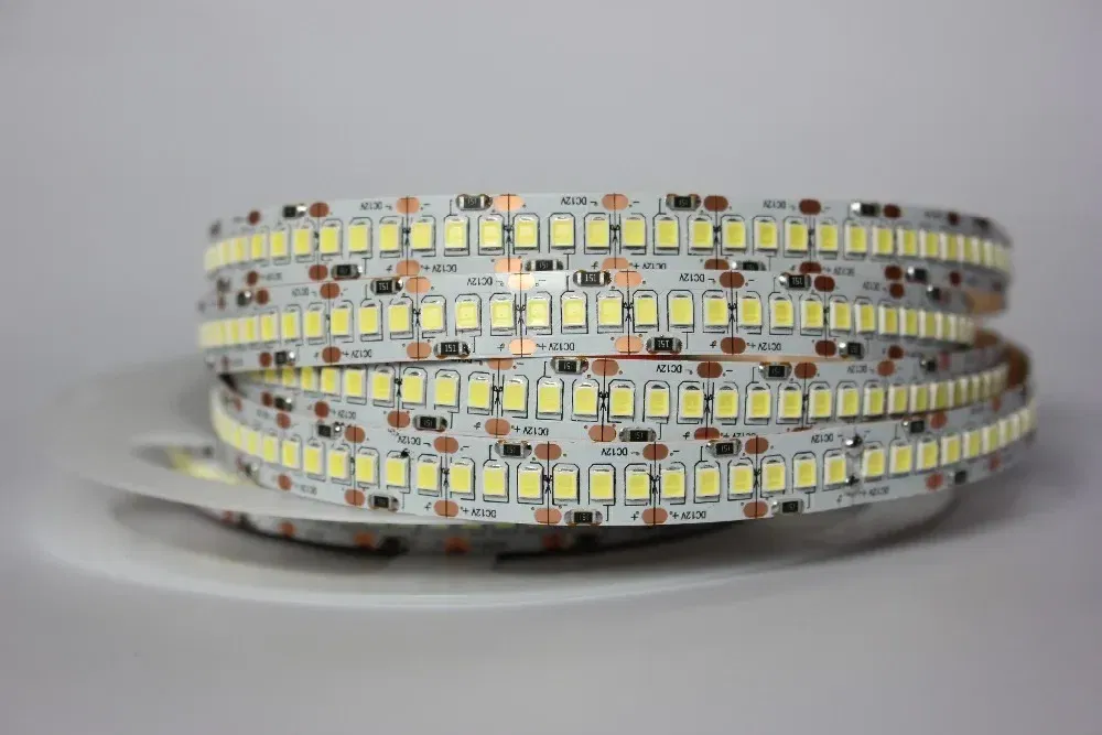 Emitting Color: Warm White, Color: Yellow - 1/2/3/4/5M 12V IP20 Non waterproof 2835 LED Strip 240 led Flexible light tape showcase led more bright LED strip white warm