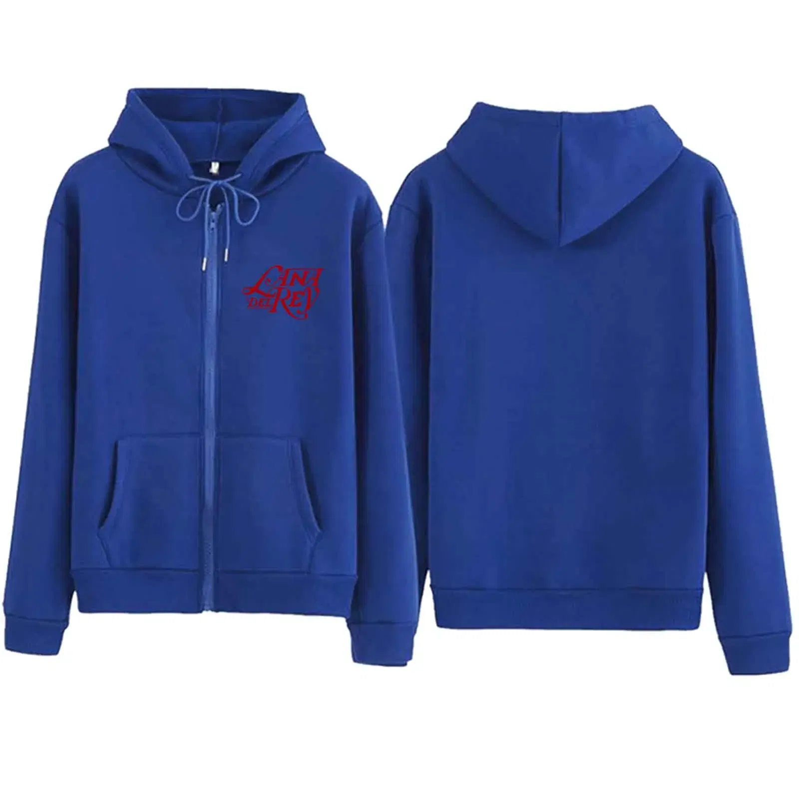 Color: Brown, Size: S - Lana Del Rey Zipper Harajuku Streetwear Printing Music Fans Gift Hoodie Casual Pullover Tops Hoodie 2024 V-Neck Sweatshirts