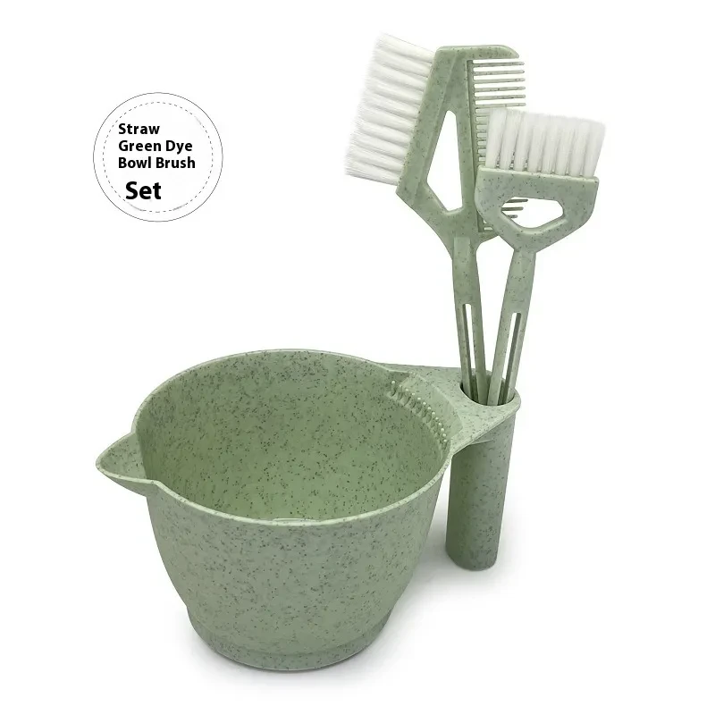 Hair Dye Straw Bowl Brush Set