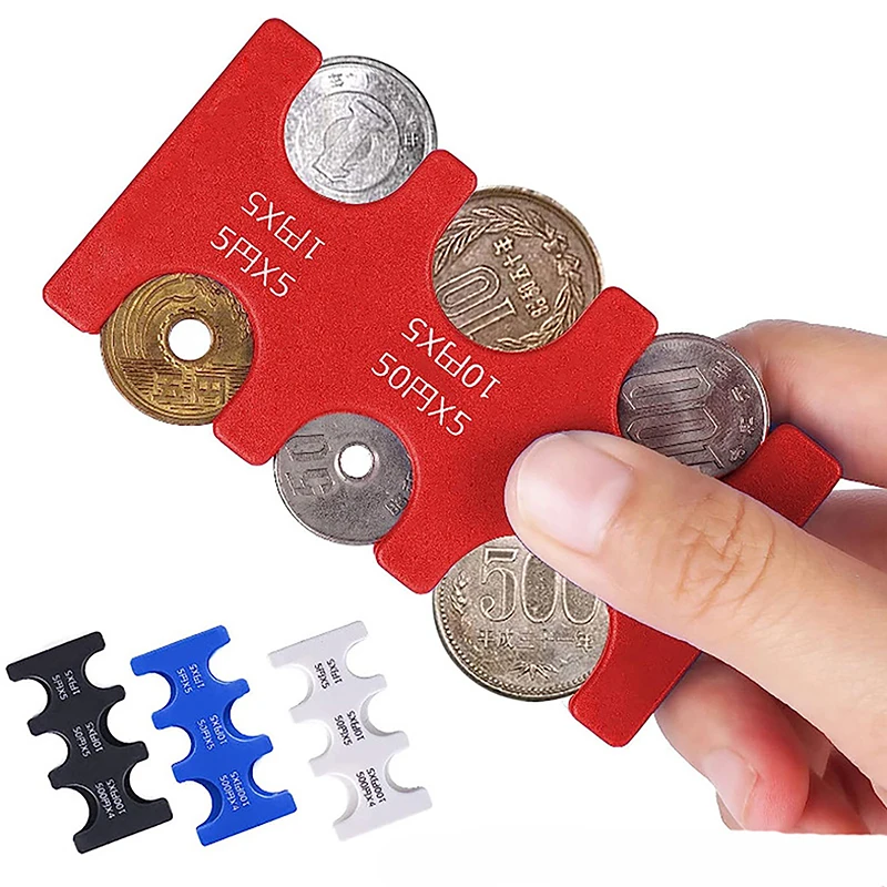 Color: SKY BLUE - 1PC Coin Case Japanese Coin Holder Case Coin Changer Letter Purse Wallet Holder Coin Box Plastic Coin Storage Box Coin Dispenser