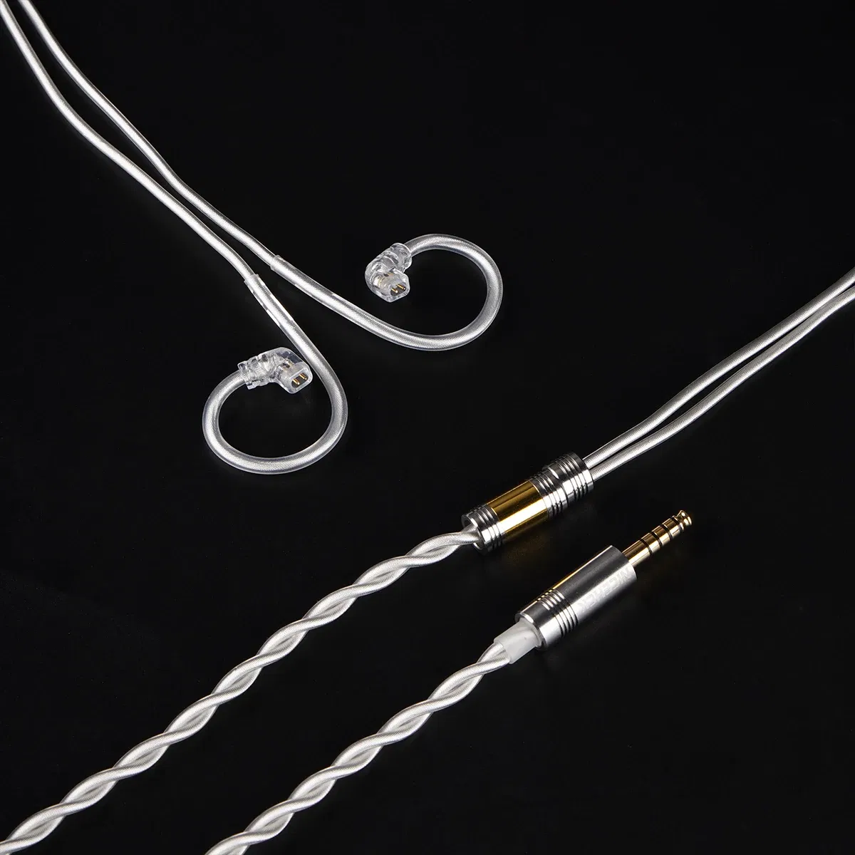 Color: Dim Gray - NiceHCK SnowCat HiFi Cable 6N OCC+6N Silver Plated OCC Earphone Wire 3.5/2.5/4.4 MMCX/2Pin/QDC for Kima Galileo Aria FH11 HOLA