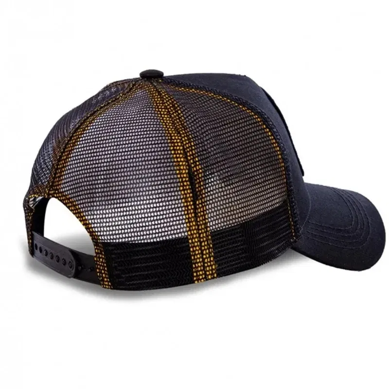 Color: Light Blue, Size: Adjustable - Hot Sale Unisex Anime Cartoon Cap High Quality Patch Draw Baseball Cap Men Trucker Hat