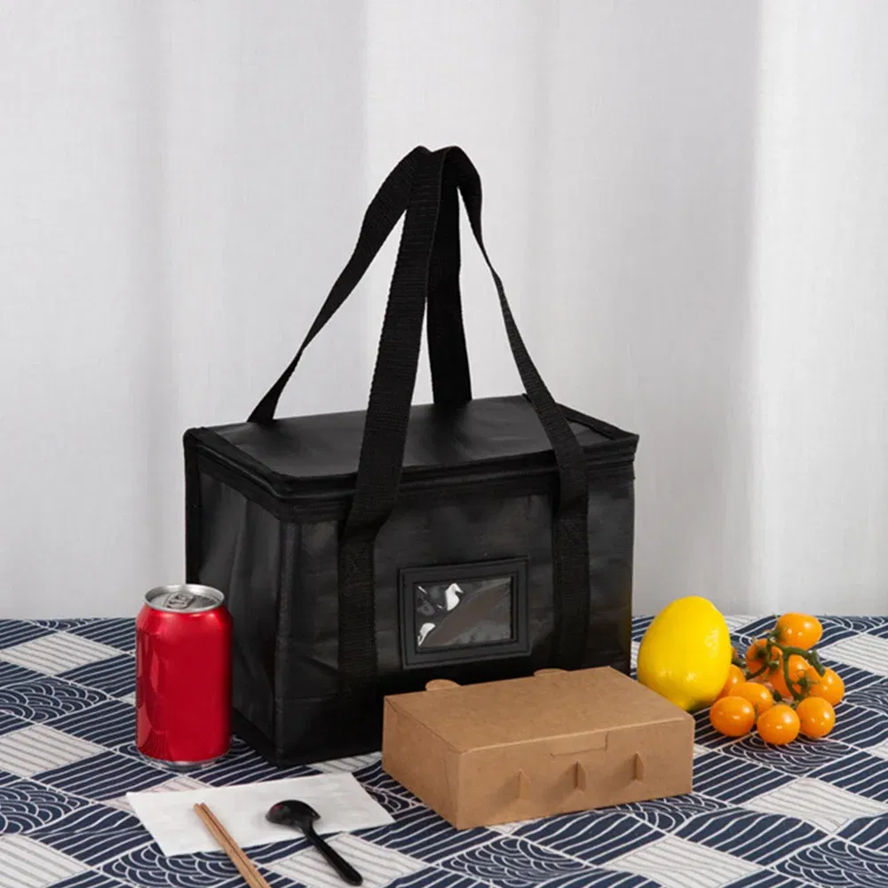 Color: Blue - Insulated Thermal Cooler Bag Drink Storage Large Chilled Bags Cool Lunch Foods Lunch Box Zip Picnic Tin Foil Food panier repas