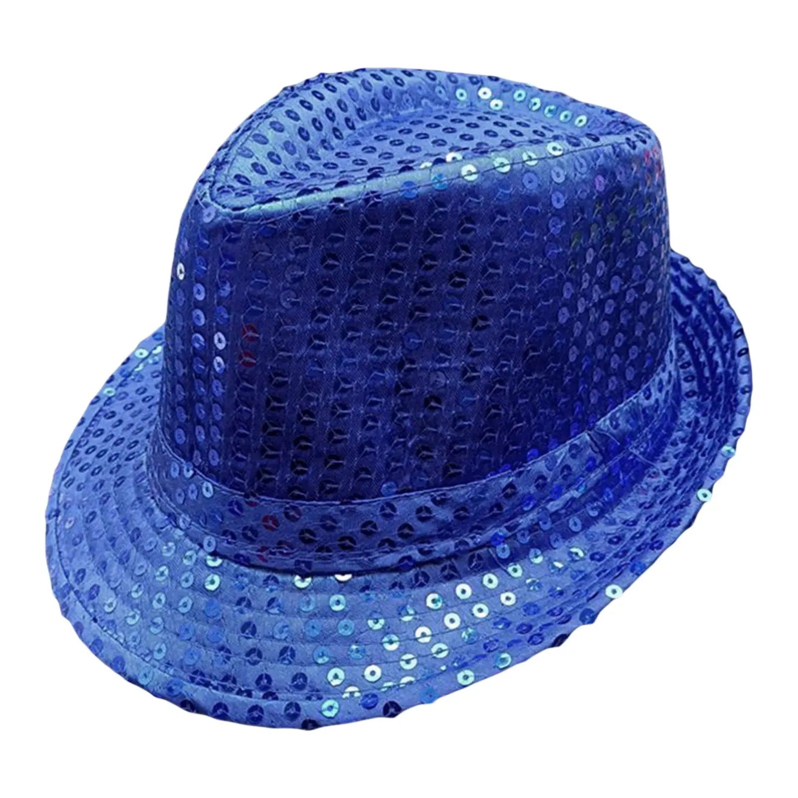 Color: PURPLE - 12 Colors Men's Women's Jazz Hat Sequins Retro Disco Funky Glitter Costume Unisex Novelty Christmas Party Prop Charming Hat