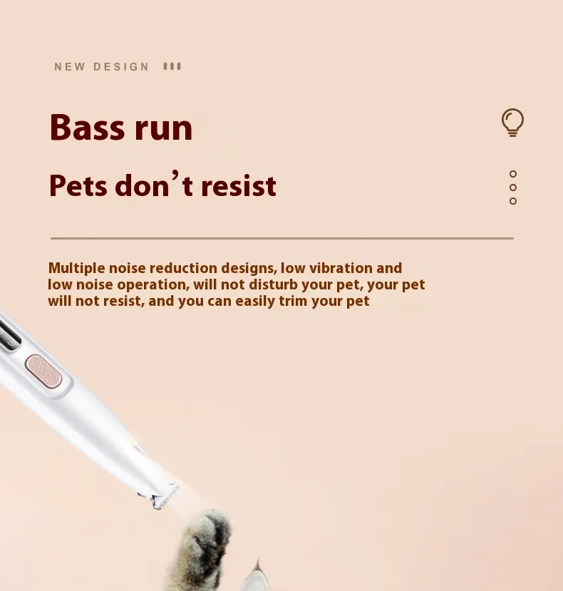 Pets Paw Trimmer With LED Light Waterproof