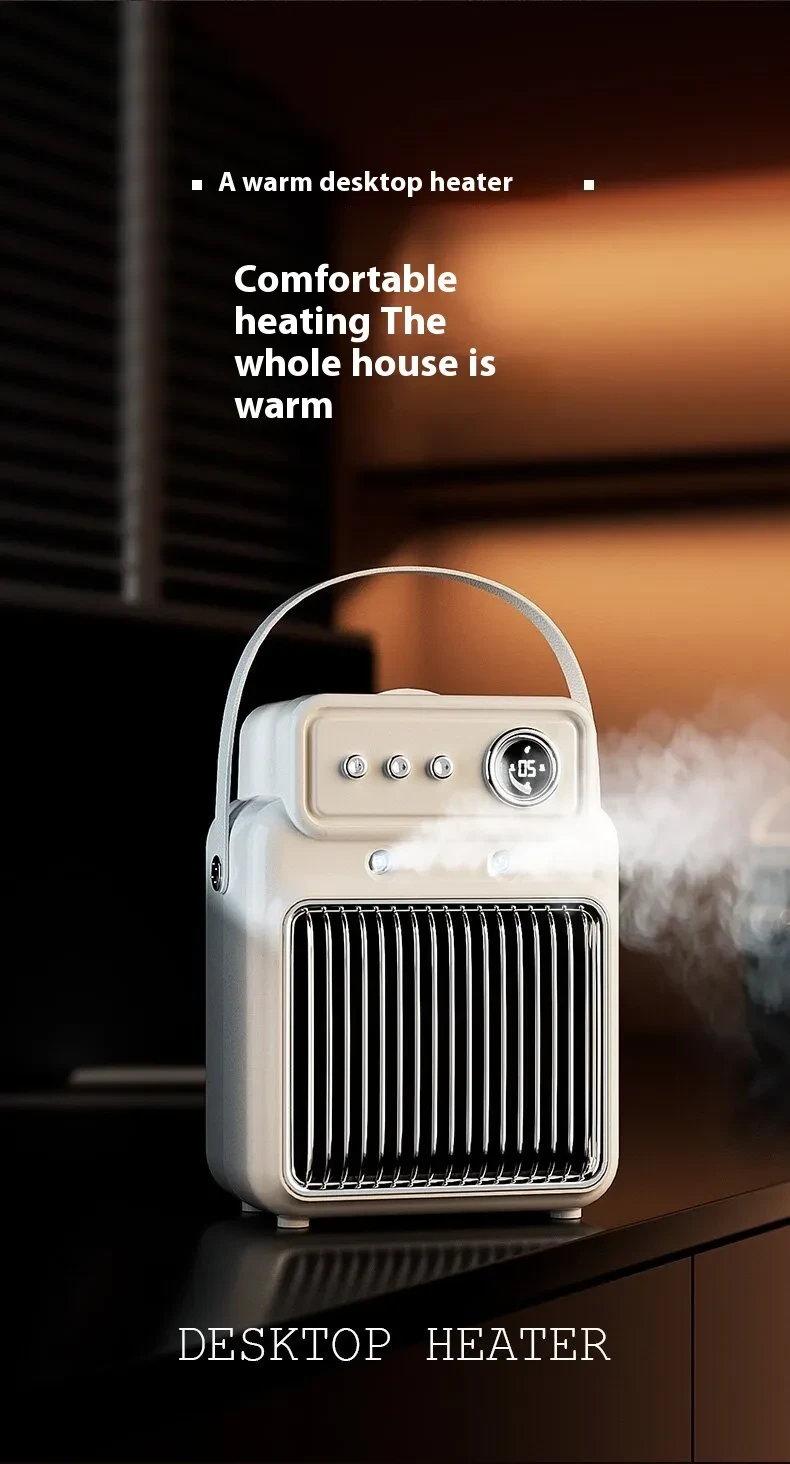 1200W 2 In 1 Efficient Room Heater Humidifying Table Heater Overheating Protections Heater Indoor Heater Suitable For Offices