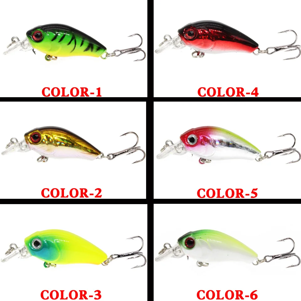 Color: Burgundy - 1PCS Wobblers Quality Crankbait Simulation Fishing Lure 4.5cm 3.8g Jerkbait Floating Hard Bait Bass Carp Pesca Fishing Tackle
