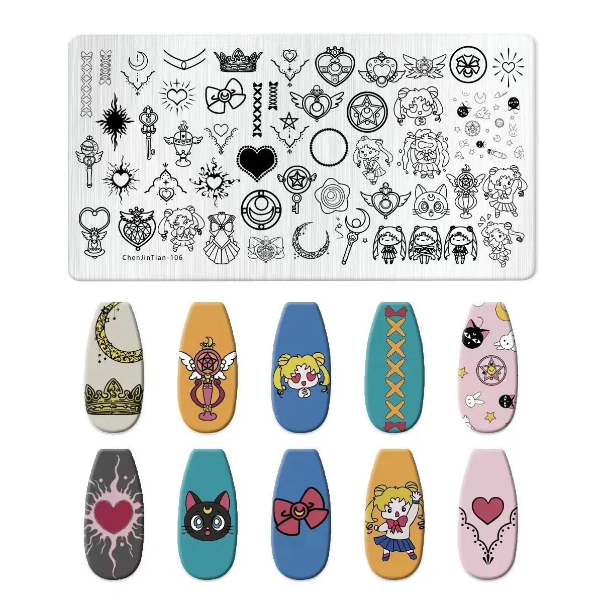 Color: DEEP BLUE - Cartoon Animal Nail Art Templates Stamping Plate Palace style Design Flower Glass Temperature Lace Stamp Templates Plates Image