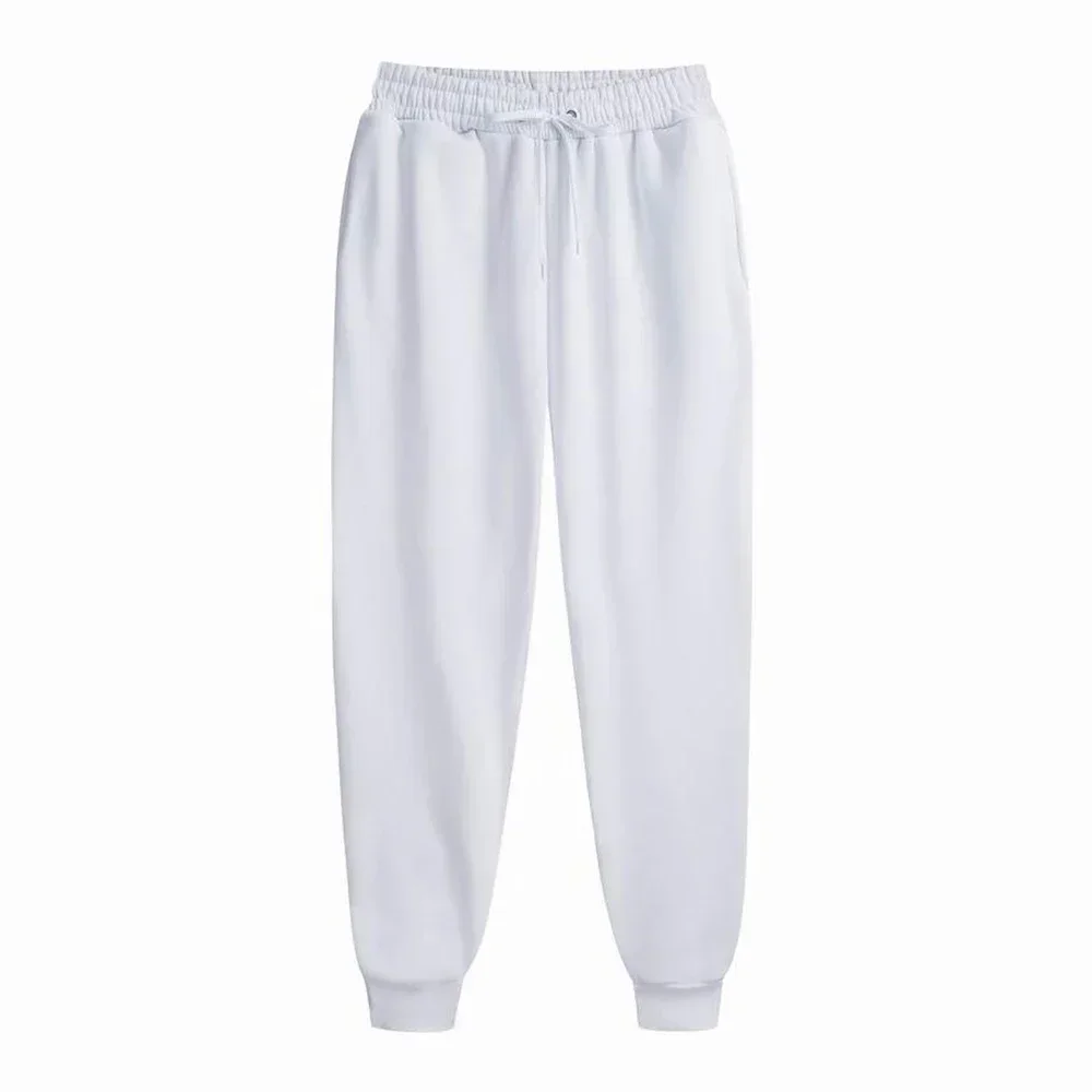 Color: army green, Size: 4XL - Men's Casual Sweatpants Fleece Sports Pants Unisex Fashion Solid Loose Trousers Streetwear Autumn Winter Jogging Fitness Pants