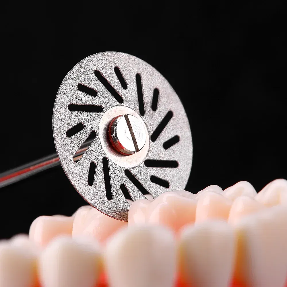 Color: PURPLE - 5 Pcs Dental Lab 0.20mm Ultra-thin Diamond Cutting Disc Double Sided Disk For Separating Polishing Ceramic Crown Plaster