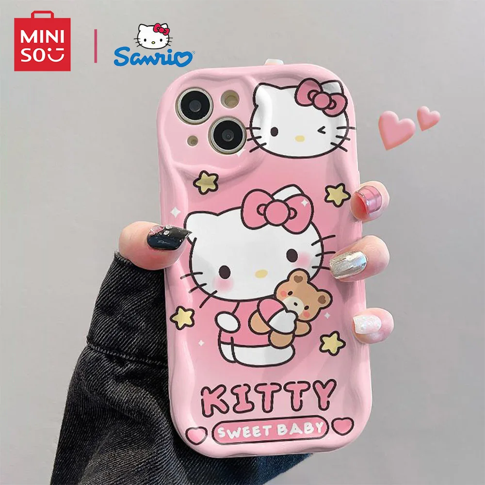 Color: Blue, Material: Microfiber - Miniso Sanrio Collaboration Hello Kitty Phone Case For  Samsung Galaxy S10 S20 S21 S22 S23 S24 FE Plus Ultra Note 20 Phone Case