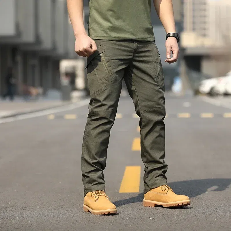 Color: Beige, Size: XXXL - Archon X9 Tactical Pants Slim Fit Waterproof Camouflage Training Pants Spring Autumn Breathable Waterproof Overalls Loose Wear