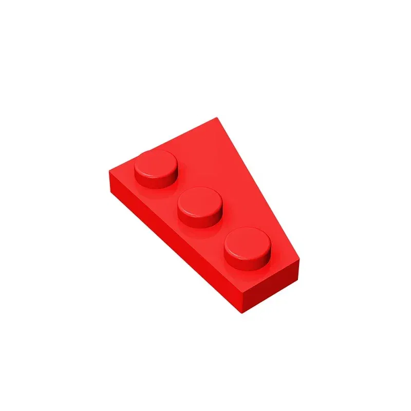 Color: DARK GRAY - Gobricks GDS-546 Wedge, Plate 3 x 2 Left compatible with lego 43723 pieces of children's DIY Assemble Building Blocks