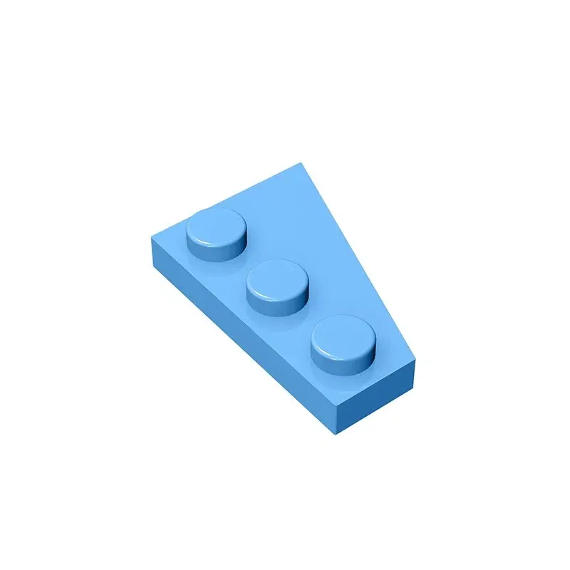Color: DARK GRAY - Gobricks GDS-546 Wedge, Plate 3 x 2 Left compatible with lego 43723 pieces of children's DIY Assemble Building Blocks