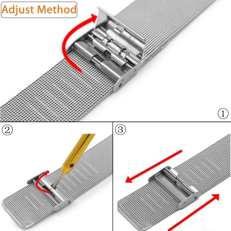 Color: GRAY, Size: XXXXL - Bracelet For Huawei Watch GT 3 Pro 43mm 46mm Stainless Steel Watchband Huawei Watch GT 4 46MM Milanese Metal Bracelet