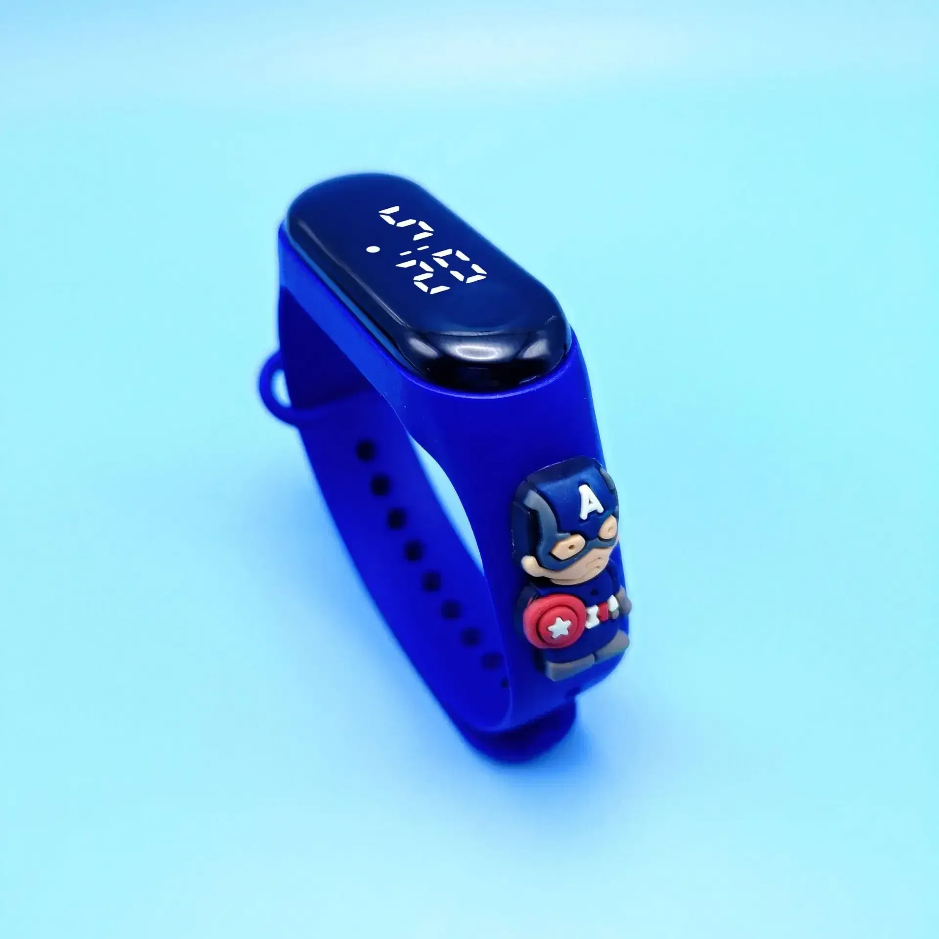 Color: Clear - Disney Stitch LED Waterproof Kids Digital Watch Spiderman Hulk Children Watch Sports Touch Electronic Kids Gifts