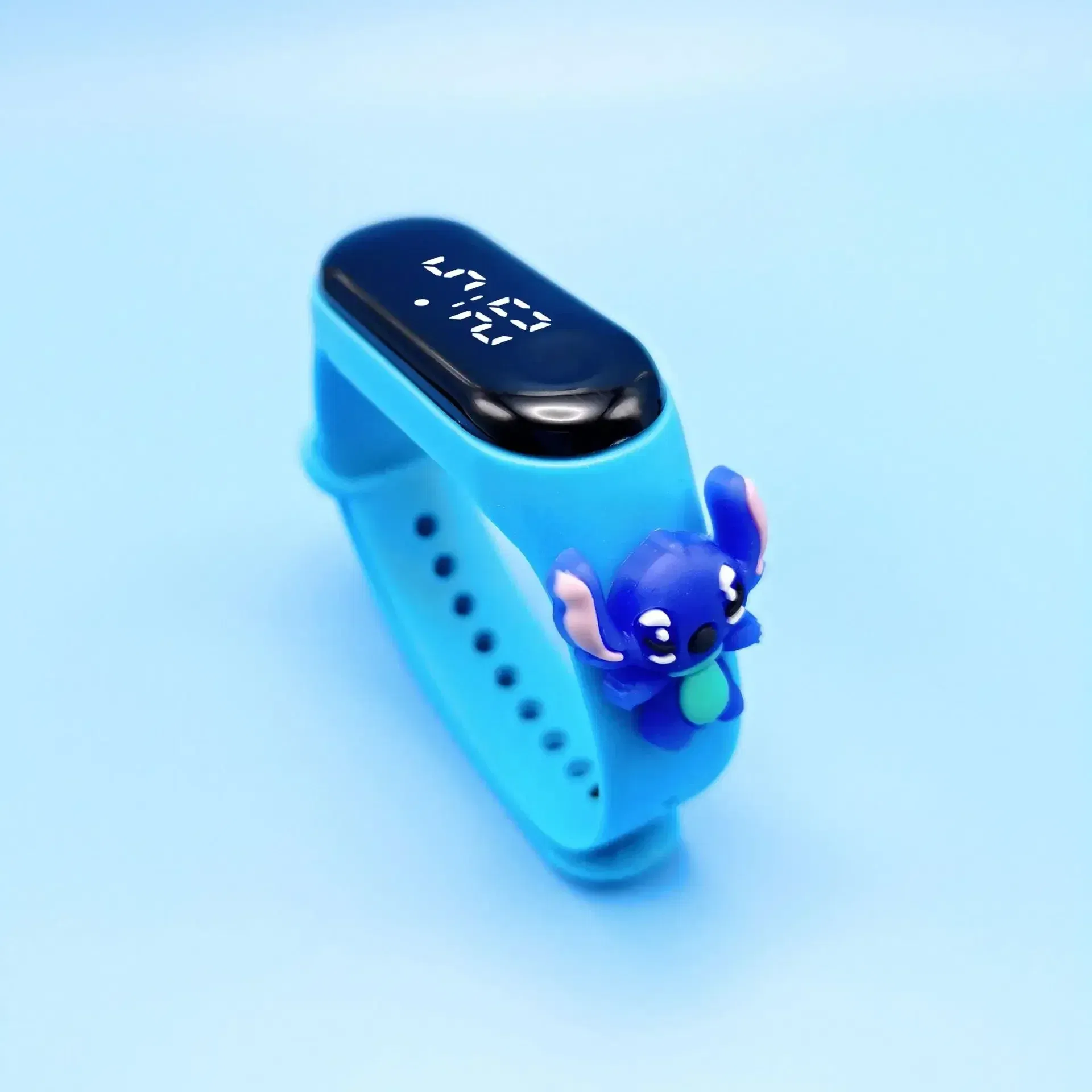 Color: Clear - Disney Stitch LED Waterproof Kids Digital Watch Spiderman Hulk Children Watch Sports Touch Electronic Kids Gifts