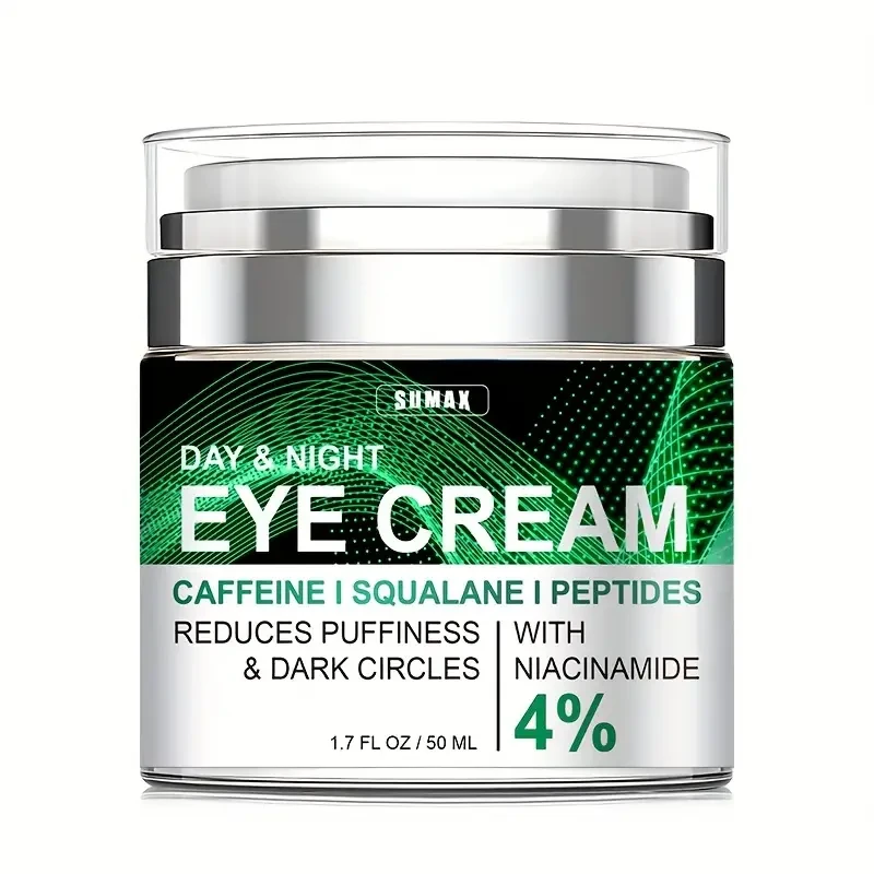 Eye Cream For Dark Circles And Puffiness, Bags Under Eyes, Eye Cream For Wrinkles, Day & Night Caffeine Eye Cream With Niacinamide Dimethicone With Plant Squalane