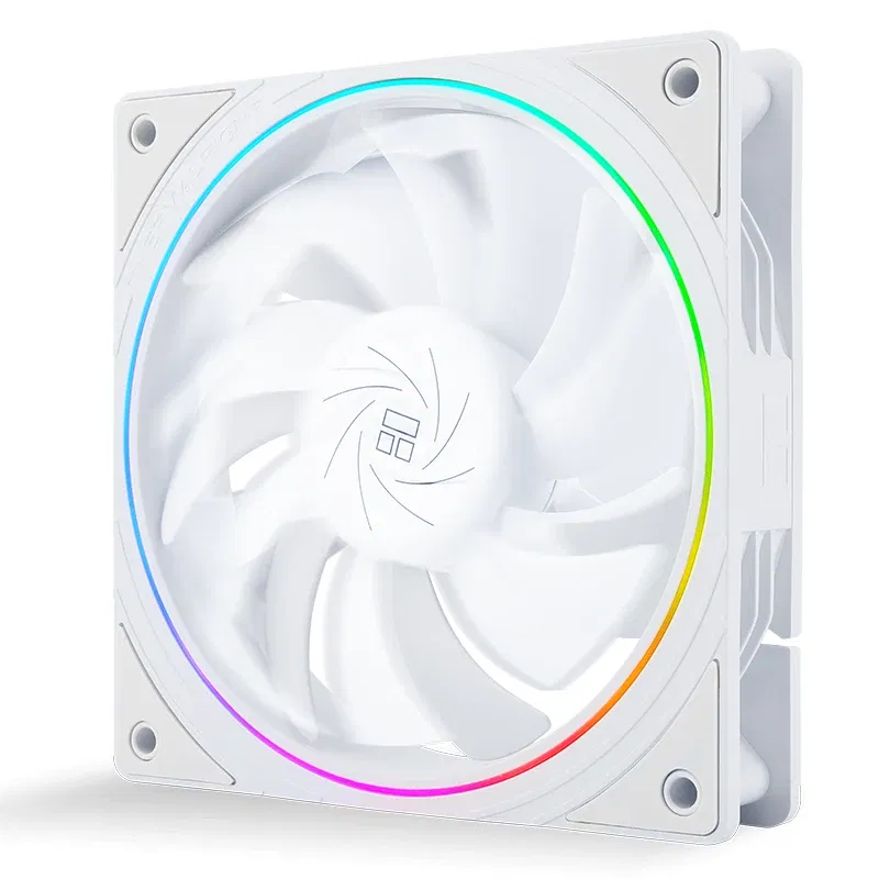 Color: GRAY, Blade Color: Other, RGB Support: A-RGB - Thermalright TL-S12R-W Case Fan 120mm HALO Reverse CPU Cooling Fan CPU Air Cooler TL-S12 5V 3PIN ARGB Aperture Chassis Fan