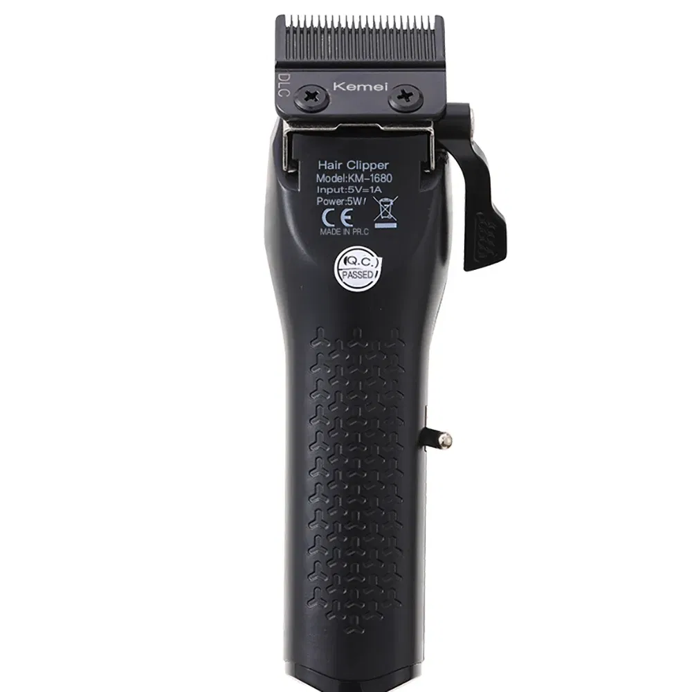 Color: green - Kemei Electric Hair Clippers and Hair Trimmer Kit Men Professional USB-C Rechargeable Cordless 0mm Finish Hair Cutting Machine