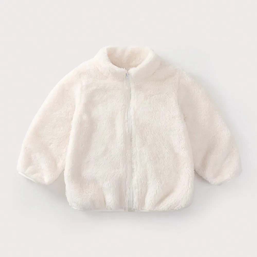 Color: SKY BLUE, Kid Size: 5T - Solid Color Fashion Children Plush Coat Autumn Winter Warm Baby Girl Boy Casual Jacket Greatcoat Kids Clothing Toddler Outerwear